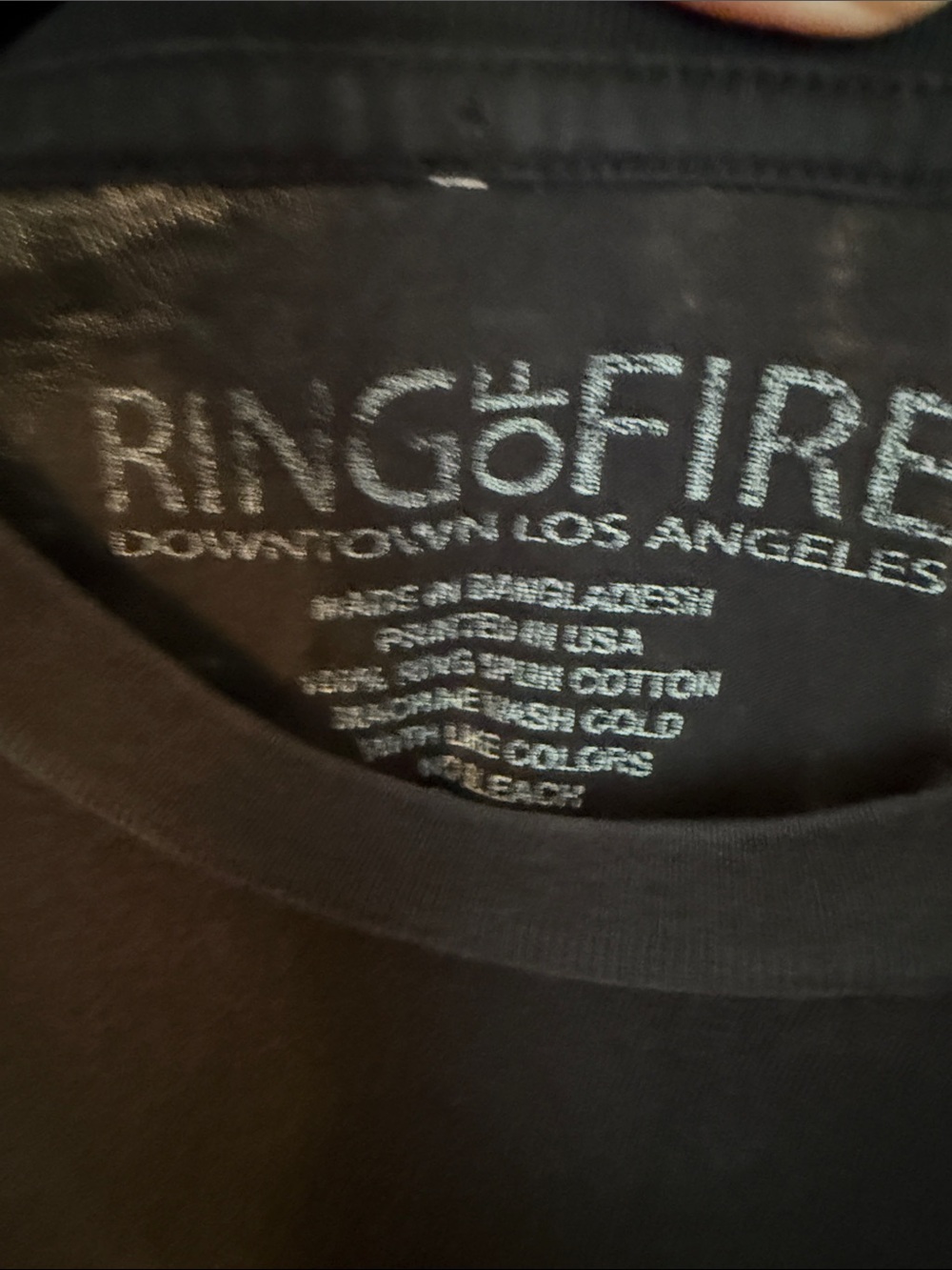 Ring of Fire Black Short-Sleeve Tattoo Pinup Graphic Tee California - Picture 2 of 4